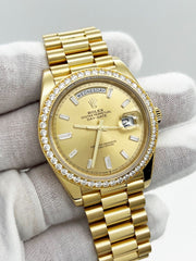Rolex President Day Date 40mm 228348RBR Factory Diamonds 18K Gold Box Paper