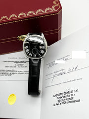 Cartier Ref 3930 Drive de Cartier Stainless Leather Strap Box Paper