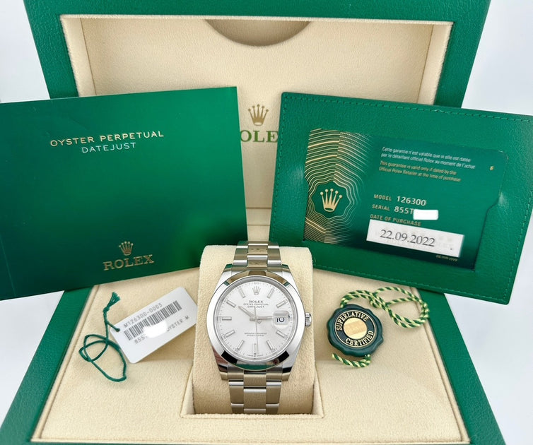 Rolex Datejust 41 126300 Silver Dial Stainless Steel Box