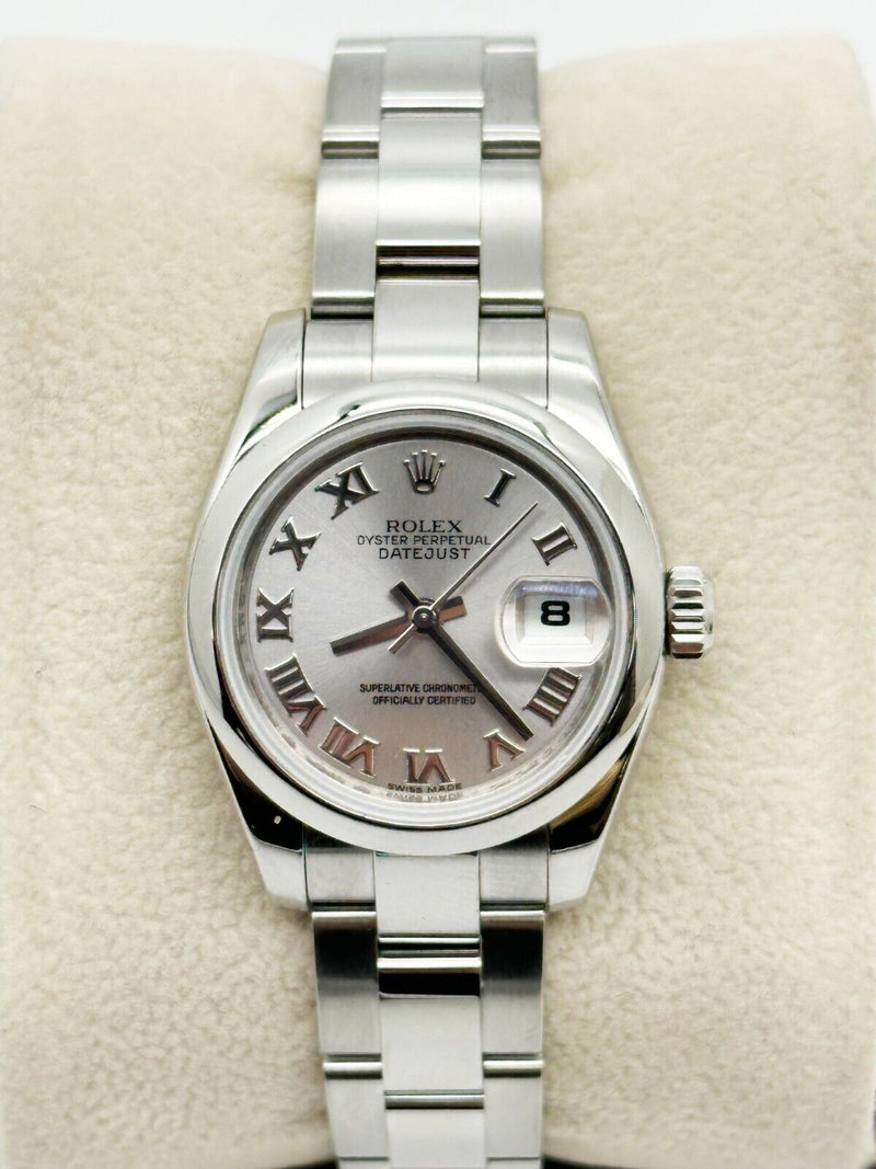 Rolex Ladies Datejust 179160 Silver Roman Dial Stainless Steel Box Paper 2014