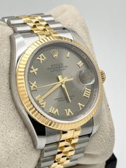 Rolex 116233 Datejust 18K Gold Stainless Steel Silver Steel Dial 2011