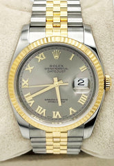 Rolex 116233 Datejust 18K Gold Stainless Steel Silver Steel Dial 2011