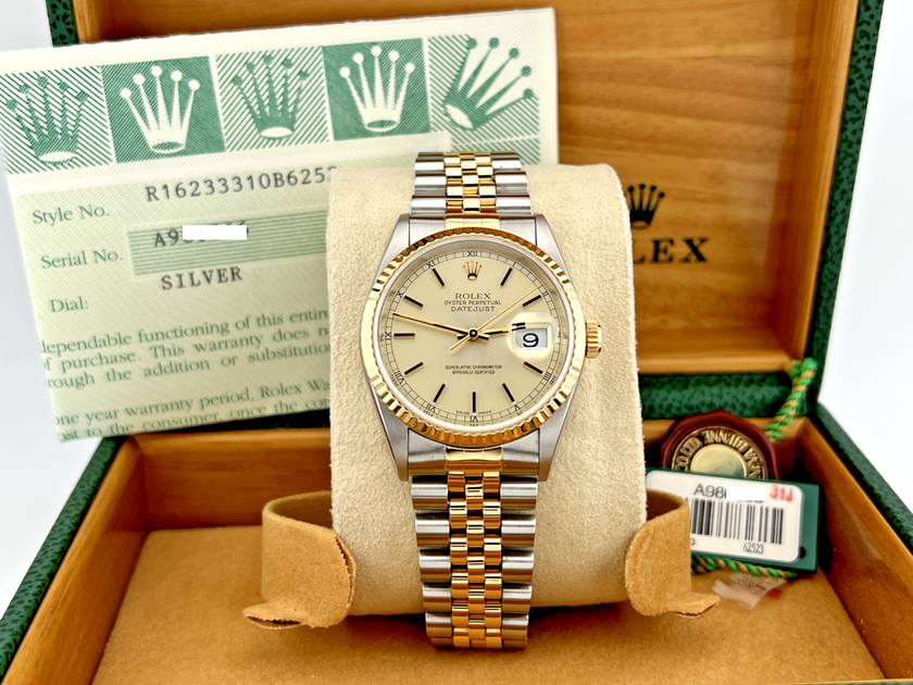 ROLEX 16233 純正箱 ケース Buy Genuine Used Rolex Datejust 36 16233 Watch - Silver Dial