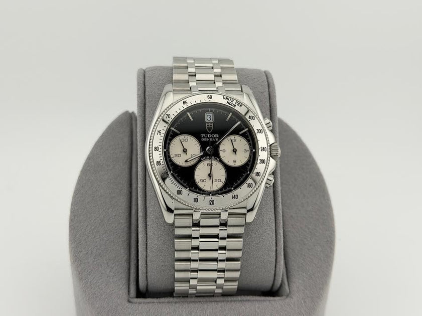 Tudor Monarch 15900 36mm Reverse Panda Black White Dial Chronograph St