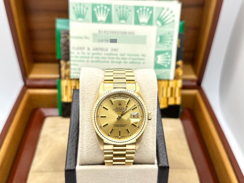 Van Cleef & Arpels Rolex Day Date President 18238 VCA 18K Yellow Gold
