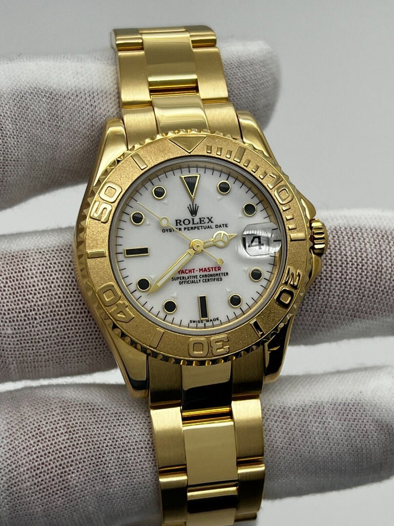 Rolex 168628 Yacht Master Midsize 35mm 18K Yellow Gold Rolex Box