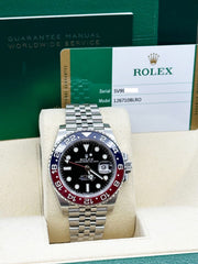 Rolex GMT Master II Pepsi Jubilee 126710BLRO Ceramic Bezel Stainless Box Paper