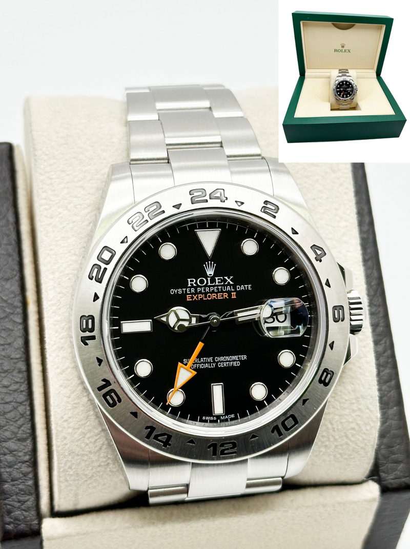 Rolex 216570 Explorer II Black Dial Stainless Steel Box 42mm