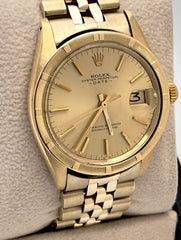 Rolex Date 1503 Champagne Dial 14K Yellow Gold Jubilee Band 34mm