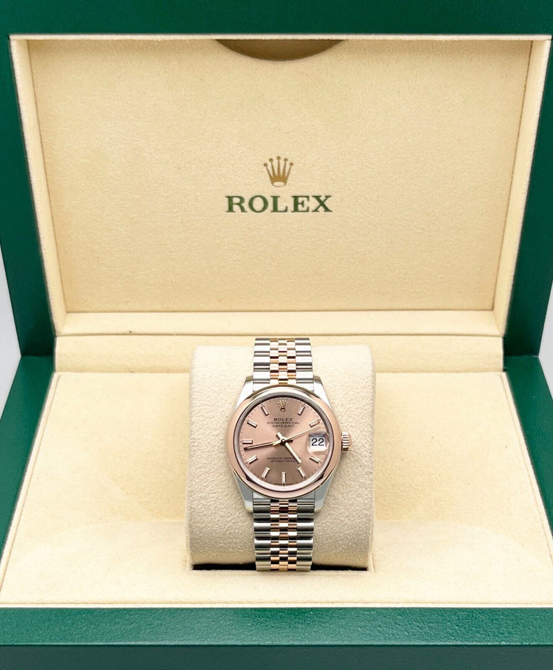 Rolex 278241 Datejust Midsize 31mm Rose Color Dial 18K Rose Gold Stainless Steel