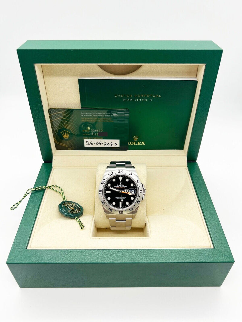 Rolex Explorer II 226570 Black Dial Stainless Steel Box Paper 2023