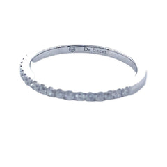 De Beers Platinum Diamond 0.20 TCW Classic Half Eternity Wedding Band RingPapers