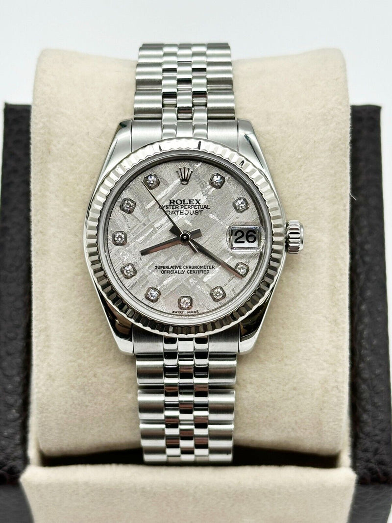 Rolex Datejust Midsize 31mm 178274 Meteorite Diamond Dial Steel 18K Gold Box