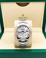 Rolex 126334 Datejust 41 MOP Diamond Dial Stainless Steel Box Paper 2020