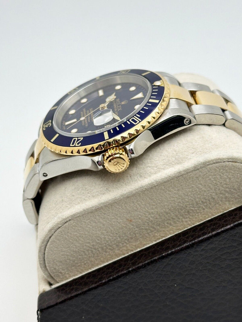 Rolex Submariner 16613 Blue Dial 18K Yellow Gold Stainless Steel