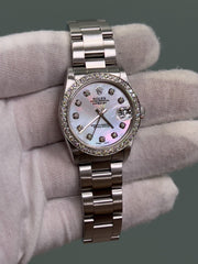 Rolex Datejust Midsize 31mm 78240 MOP Diamond Dial Diamond Bezel Stainless Steel