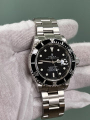 Rolex Submariner  Date 16610 Black Dial Stainless Steel Box Paper 2004