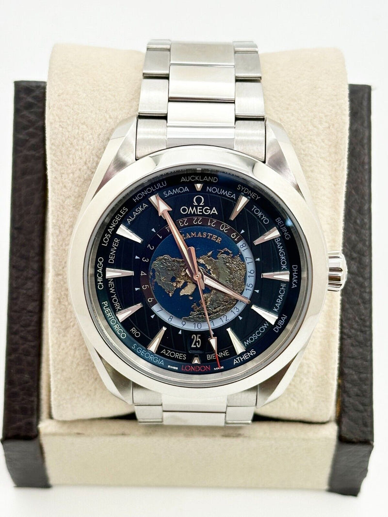 Omega  220.10.43.22.03.001 Seamaster Aqua Terra Blue Dial Steel Box Paper 2024