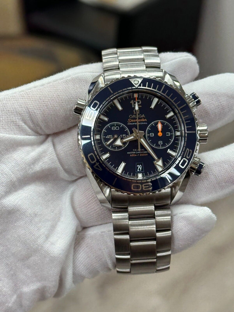 Omega 215.30.46.51.03.001 Seamaster Planet Ocean Chronograph Steel Box Paper