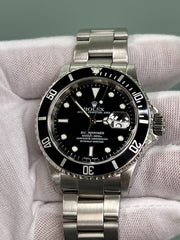 Rolex Submariner 16610 Date Black Dial Stainless Steel 40mm Box Paper 2003