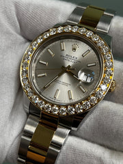 Rolex 126333 Datejust 41 Silver Dial Diamond Beze18K Yellow Gold Stainless Steel