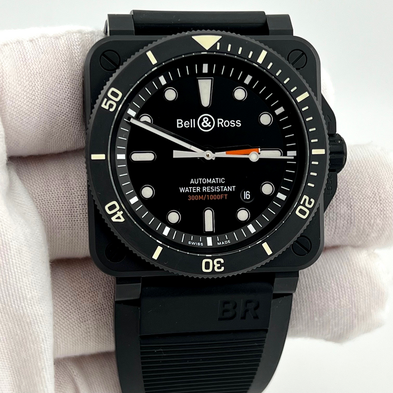 Bell & Ross BR03-92 Diver 自動巻き Bell & Ross BR 03-92 Diver Tara Blue Watch | BR0392-D-TR-CE/SRB
