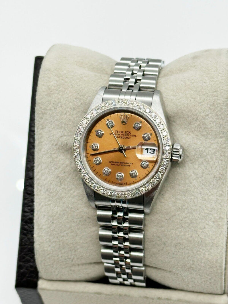 Rolex Ladies Date 79160 Diamond Dial Diamond Bezel Stainless Steel