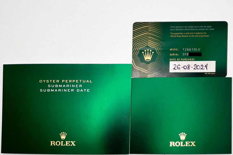 2024 Rolex Submariner Starbucks 126610LV 41mm Green Black Steel Box Paper