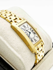 Cartier Tank Americaine Ref 2482 18K Yellow Gold