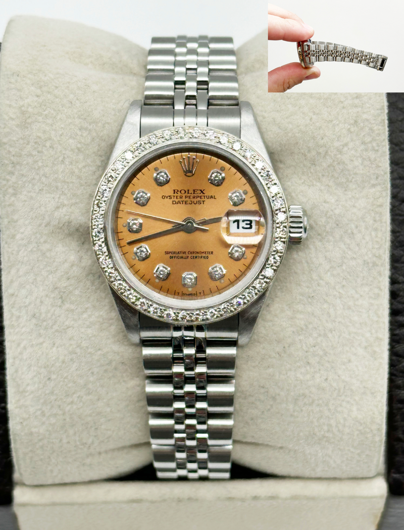 Rolex Ladies Date 79160 Diamond Dial Diamond Bezel Stainless Steel