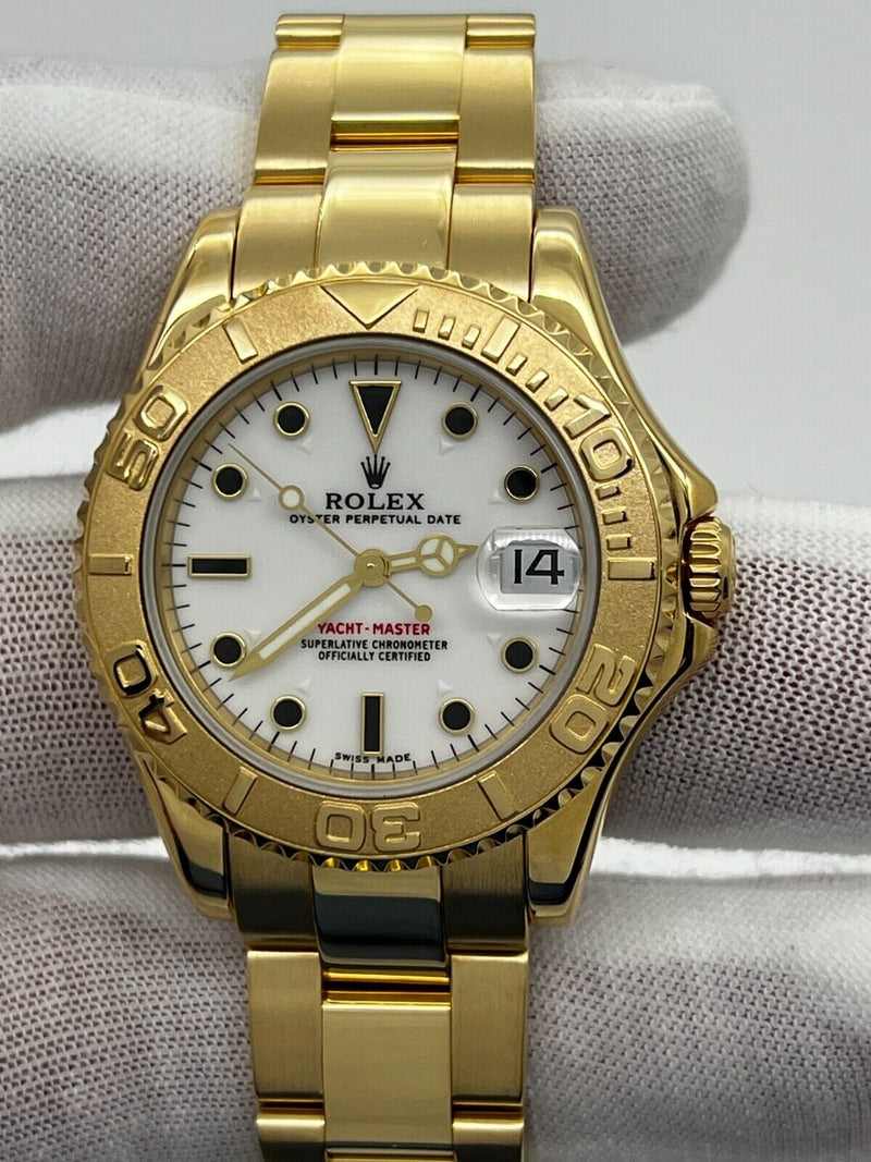 Rolex 168628 Yacht Master Midsize 35mm 18K Yellow Gold Rolex Box