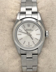 Rolex Ladies Oyster Perpetual 76080 Silver Dial Stainless Steel