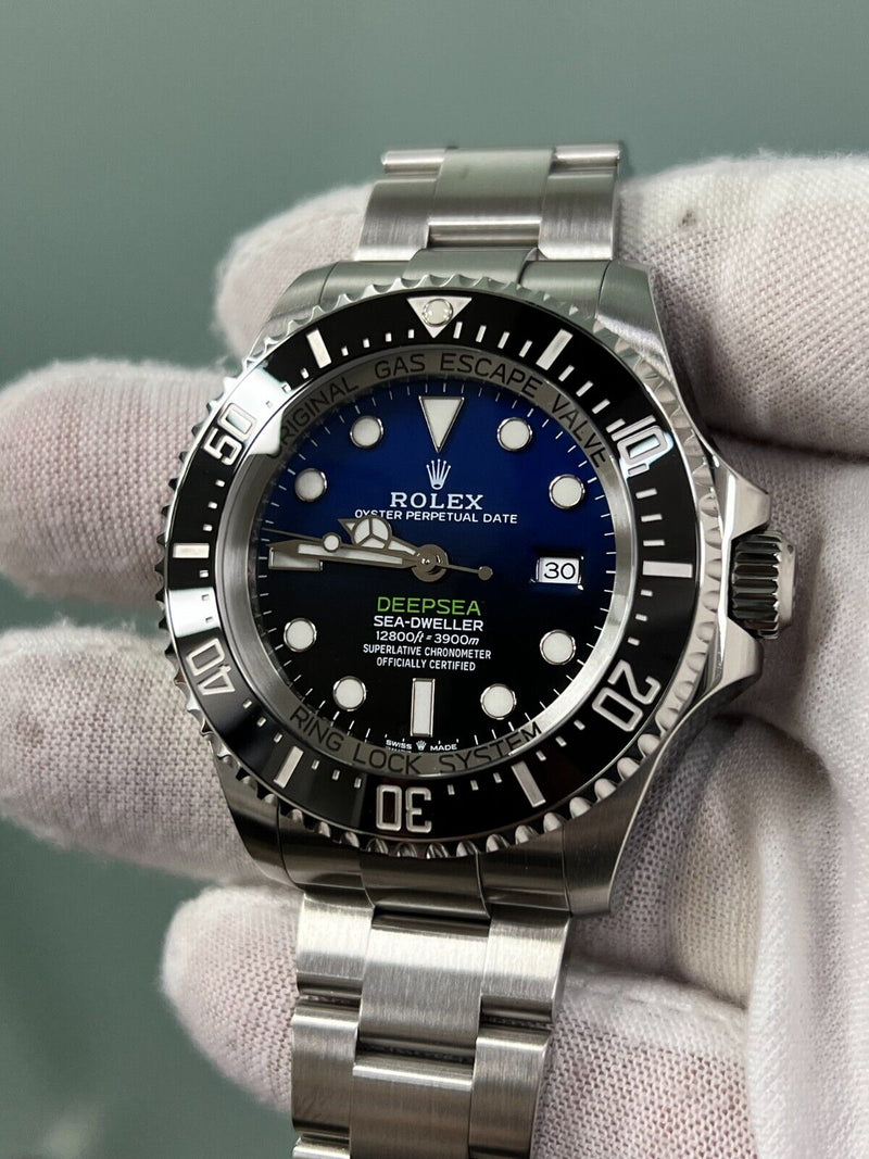 Rolex Sea Dweller Deepsea 126660 44mm James Cameron Black Blue Steel Box Paper