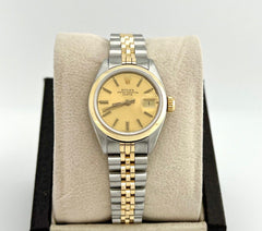 Rolex Date 6916 Champagne Dial 14K Yellow Gold Stainless Steel