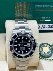 Rolex Submariner 126610LN 41mm Black Dial Stainless Steel Box Paper 2022