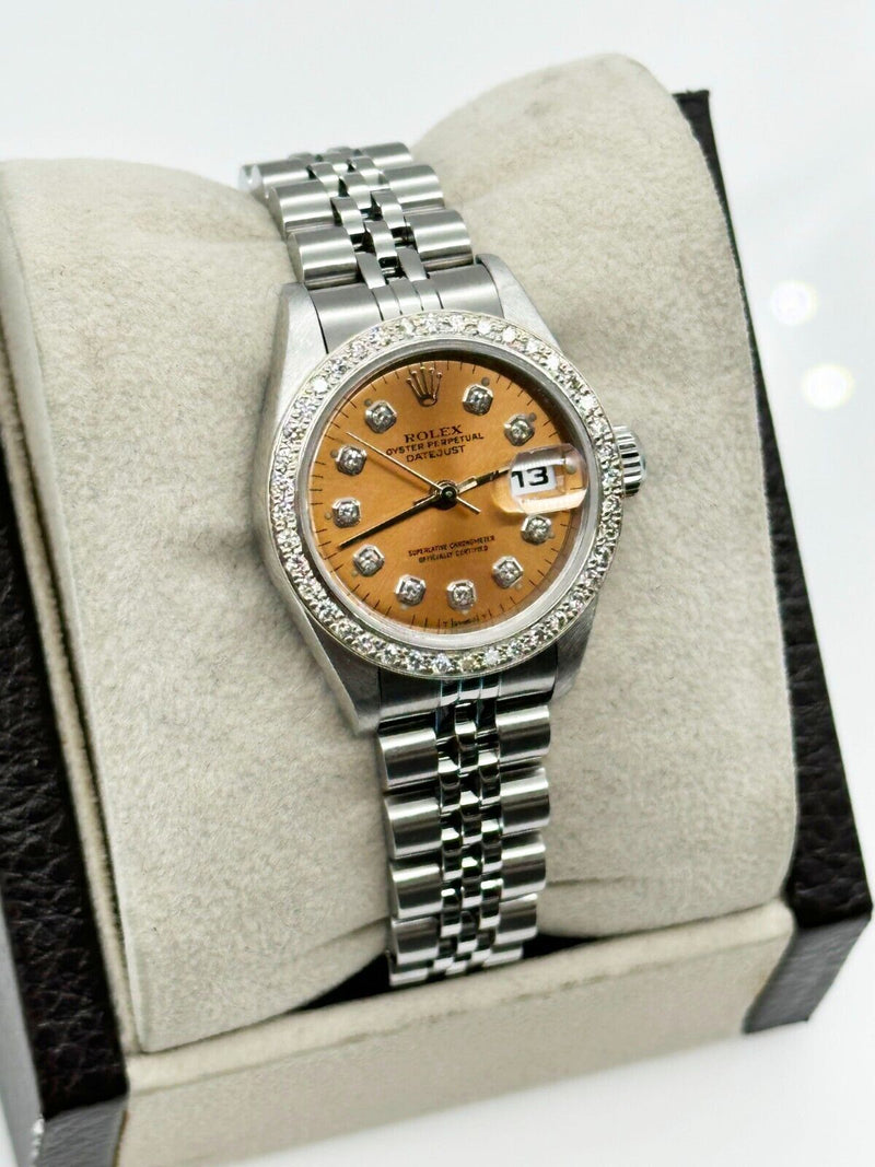 Rolex Ladies Date 79160 Diamond Dial Diamond Bezel Stainless Steel