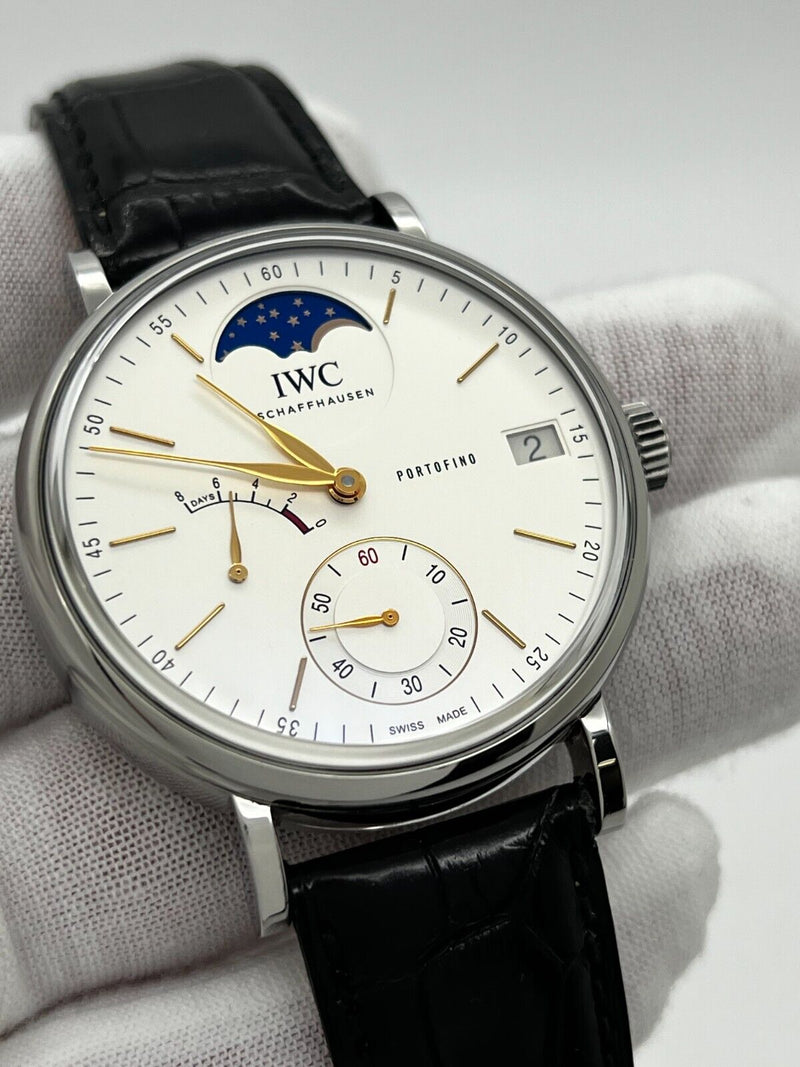 IWC IW516401 Portofino Hand-Wound Moon Phase 45mm Stainless Steel Box Paper