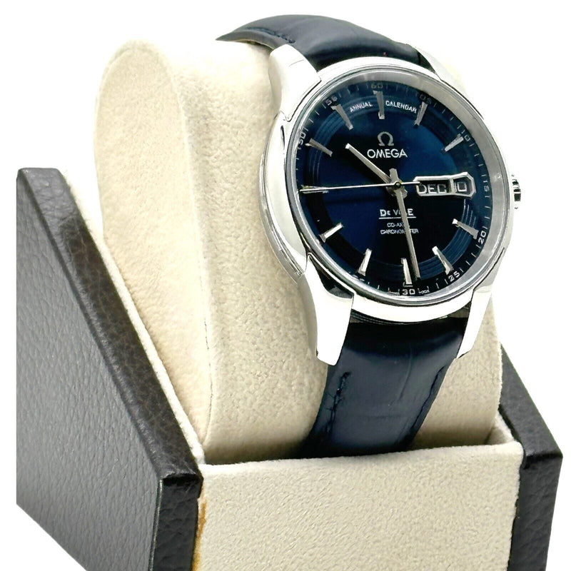 Omega De Ville Hour Vision Annual Calendar 431.33.41.22.03.001 Blue Dial Steel