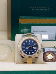 Rolex Yacht Master 16623 40mm Blue Dial 18K Gold Stainless Steel Box Paper 2015