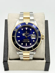 Rolex Submariner 16613 Blue Dial 18K Yellow Gold Stainless Steel