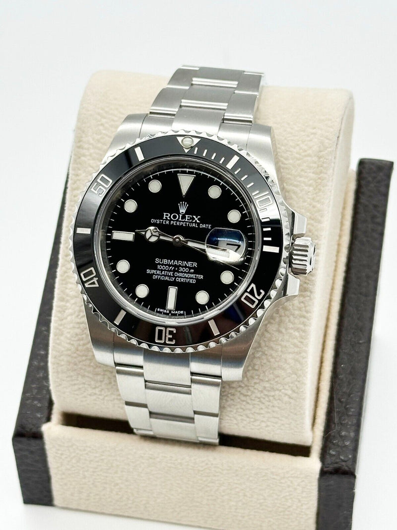 Rolex Submariner 116610 Black Ceramic 40mm Stainless Steel Box Paper 2014