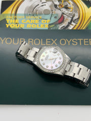 Rolex Datejust Midsize 31mm 78240 MOP Diamond Dial Diamond Bezel Stainless Steel