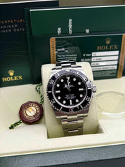 Rolex 114060 Submariner Black Ceramic Stainless Steel Box Paper 2013