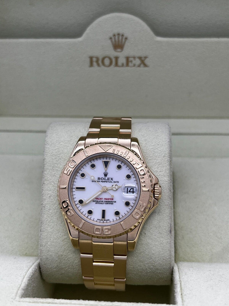 Rolex 168628 Yacht Master Midsize 35mm 18K Yellow Gold Rolex Box