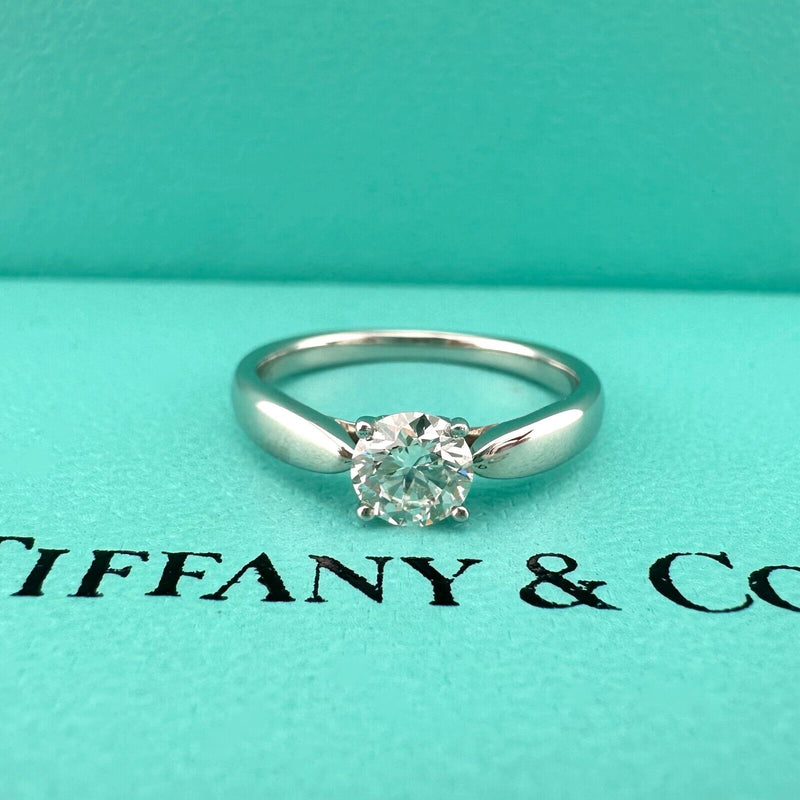 Tiffany & Co Platinum Harmony Round Diamond 0.45 ct F VS1 Engagement Ring