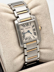 Cartier Tank Francaise Ladies 2384 18K Yellow Gold Stainless Steel