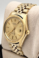 Rolex Date 1503 Champagne Dial 14K Yellow Gold Jubilee Band 34mm