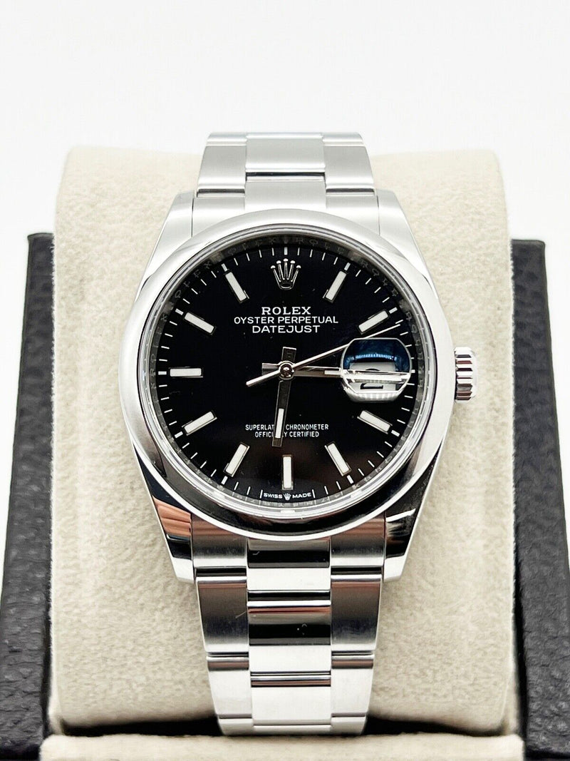 Rolex 126200 Datejust 36mm Black Dial Stainless Steel Box Paper 2021