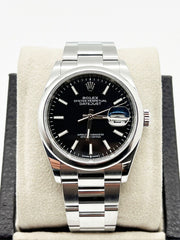 Rolex 126200 Datejust 36mm Black Dial Stainless Steel Box Paper 2021