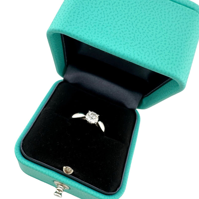 Tiffany & Co Platinum Harmony Round Diamond 0.45 ct F VS1 Engagement Ring